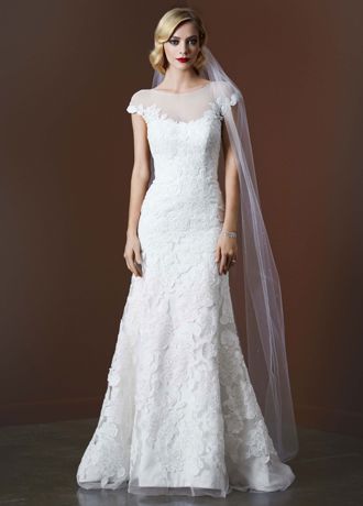 Petite Trumpet Wedding Gown with ...